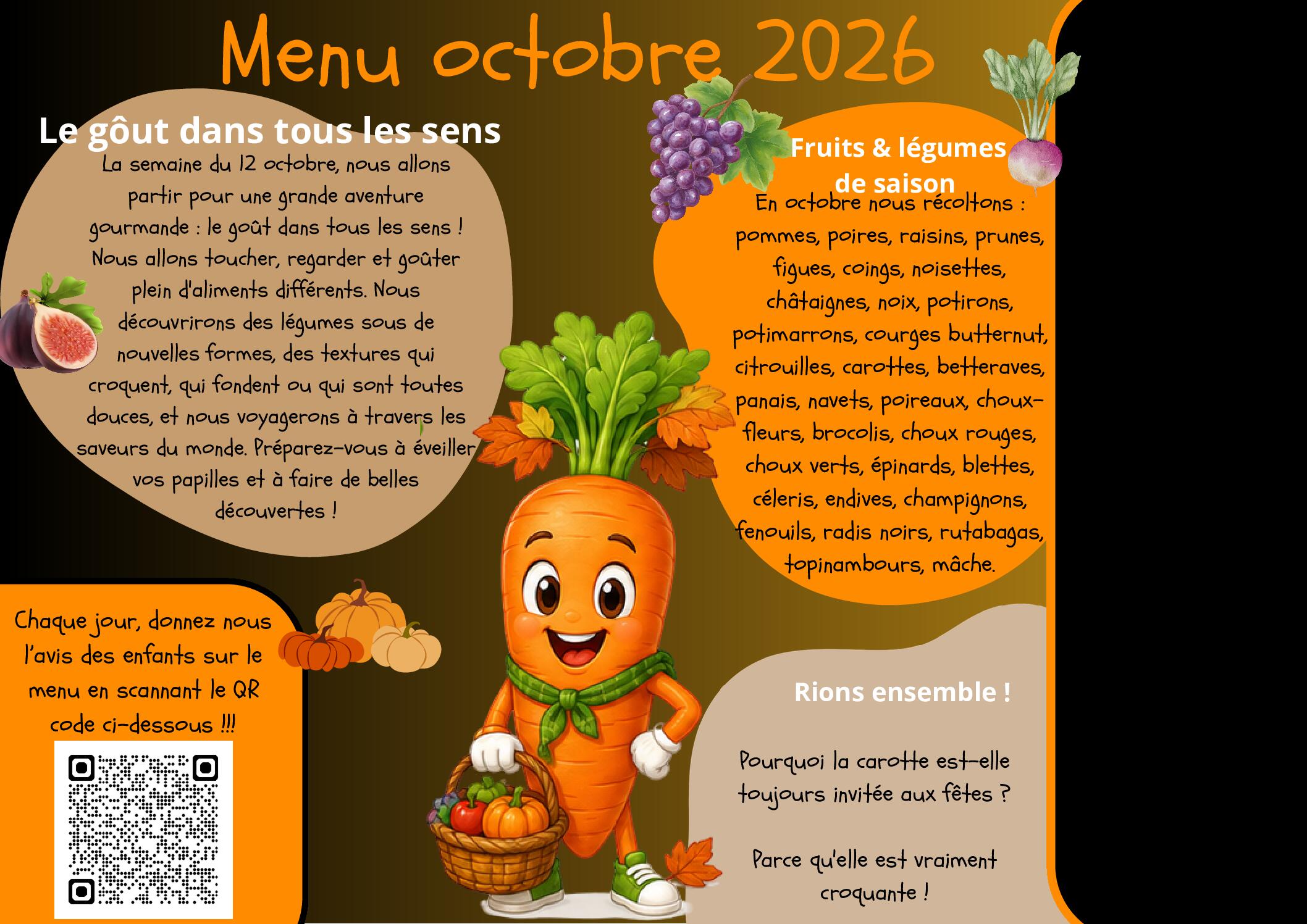Menu octobre 2026.