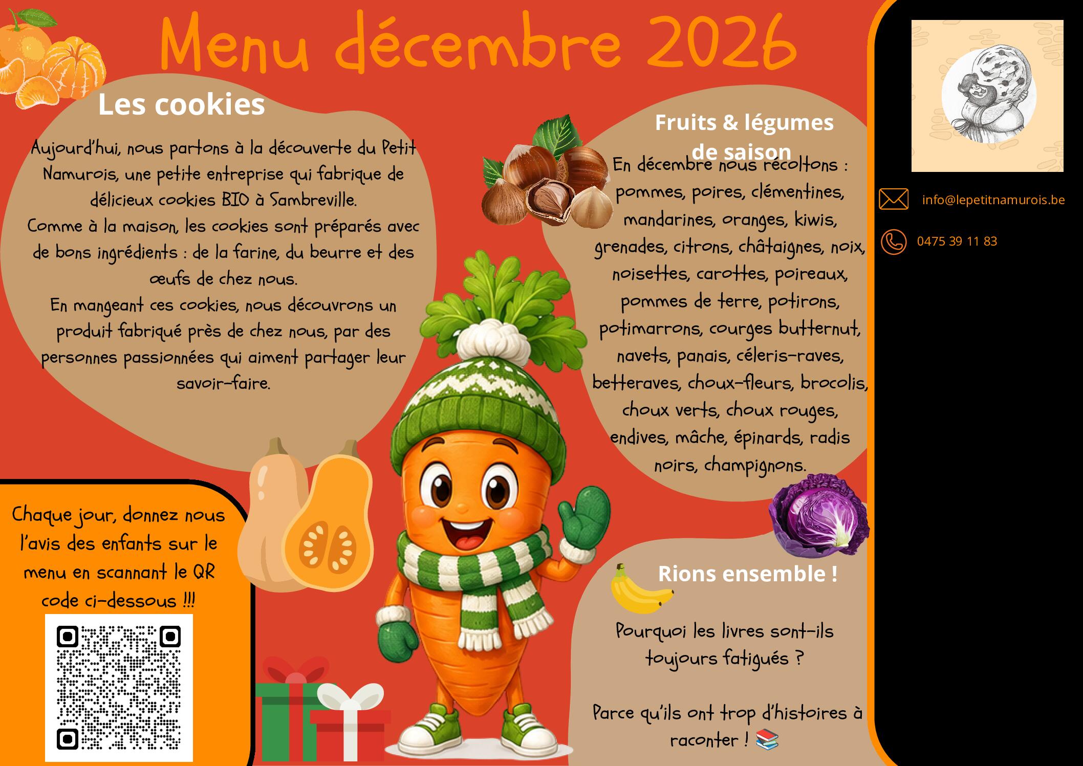 Menu decembre 2026.